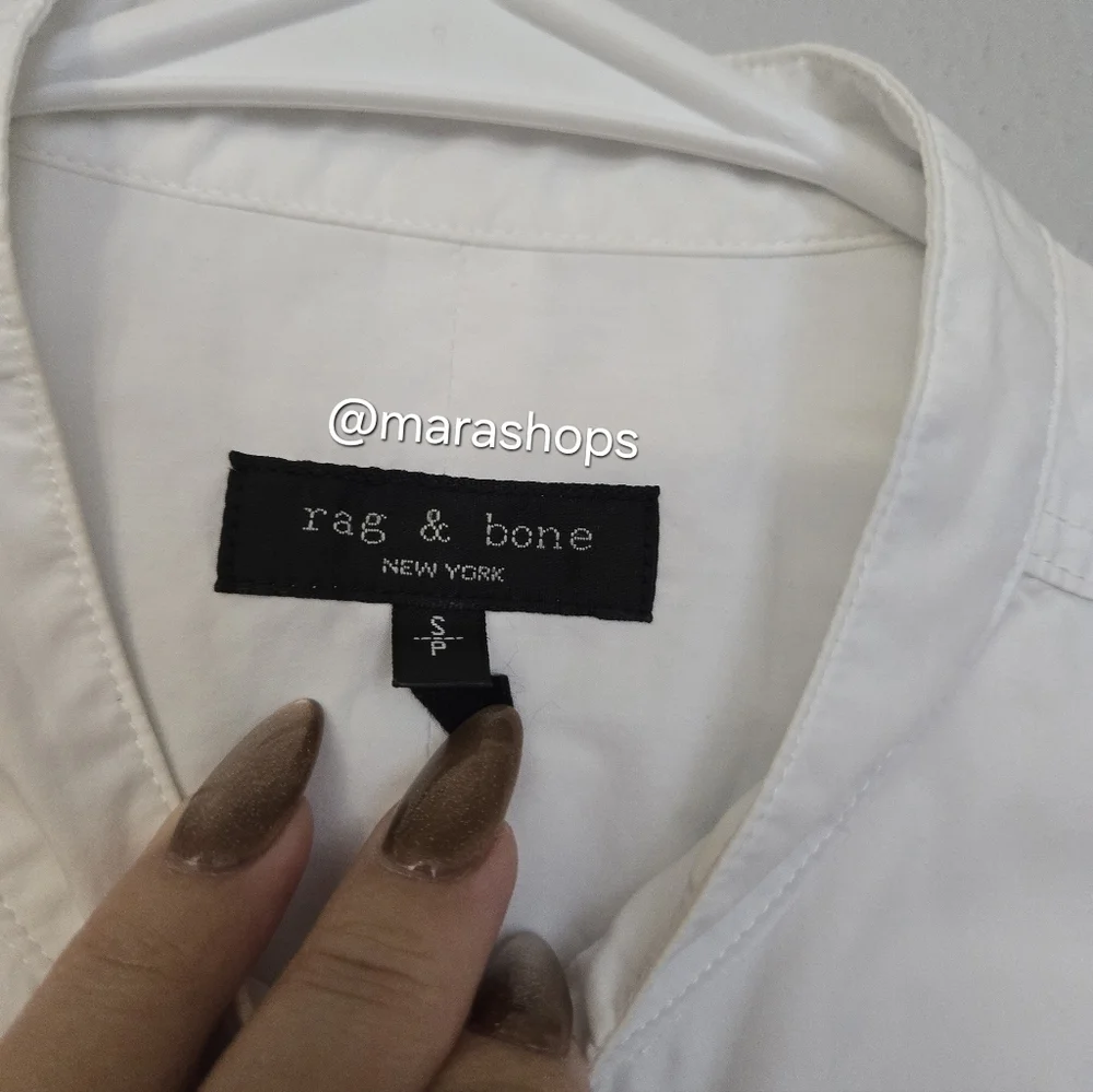Rag & Bone Victorine Collarless Shirtdress - Picture 7 of 8